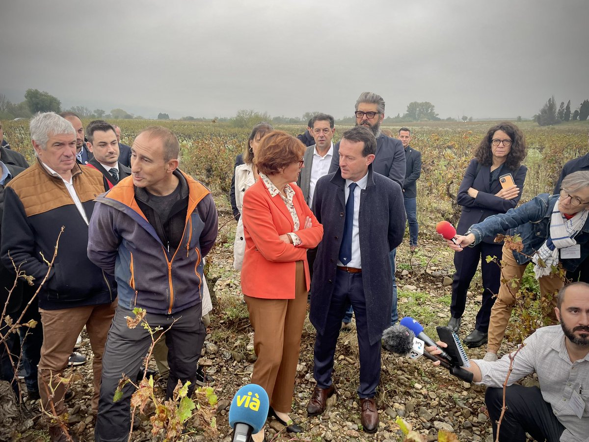 Sénateur Sébastien Pla (@sebastienpla) on Twitter photo À Fabrezan (11), aux côtés de l’ensemble de la profession #viticulture pour montrer #SurLeTerrain à la Ministre de l’#Agriculture <a href="/AnnieGenevard/">Annie Genevard</a> l’ampleur de la crise climatique dans l’Aude et les PO.
Je demande une exception méditerranéenne avec des mesures spécifiques adaptées. À Fabrezan (11), aux côtés de l’ensemble de la profession #viticulture pour montrer #SurLeTerrain à la Ministre de l’#Agriculture <a href="/AnnieGenevard/">Annie Genevard</a> l’ampleur de la crise climatique dans l’Aude et les PO.
Je demande une exception méditerranéenne avec des mesures spécifiques adaptées.
