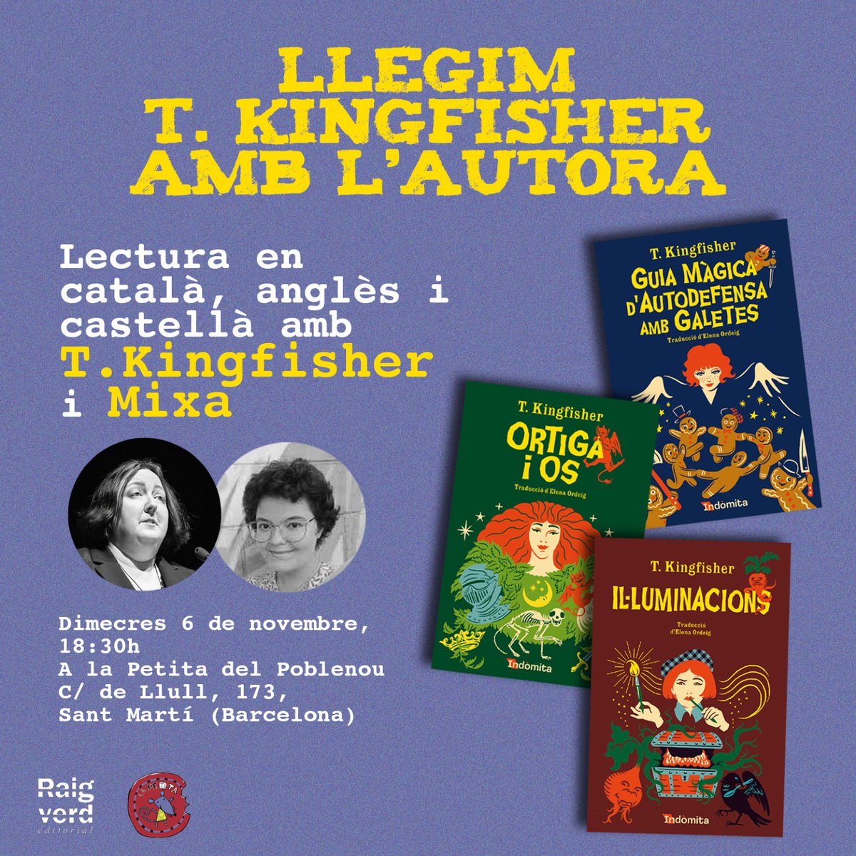 Raig Verd Editorial (@raig_verd) on Twitter photo 🚀DEMÀ!!
Lectura en diferents idiomes dels llibres de la Kingfisher amb la participació de la <a href="/Mixa_QL/">Mixa</a> i en col·laboració amb <a href="/ObscuraEditori1/">Obscura Editorial</a> i <a href="/OceanoGTravesia/">Océano Gran Travesía</a>
🕖 18:30 h
🗓️ 06/11/2024
📍 LA PETITA DEL POBLENOU, C/ Llull 173, Sant Martí (Barcelona)
<a href="/LaPetitaBCN/">La Petita</a> 🚀DEMÀ!!
Lectura en diferents idiomes dels llibres de la Kingfisher amb la participació de la <a href="/Mixa_QL/">Mixa</a> i en col·laboració amb <a href="/ObscuraEditori1/">Obscura Editorial</a> i <a href="/OceanoGTravesia/">Océano Gran Travesía</a>
🕖 18:30 h
🗓️ 06/11/2024
📍 LA PETITA DEL POBLENOU, C/ Llull 173, Sant Martí (Barcelona)
<a href="/LaPetitaBCN/">La Petita</a>