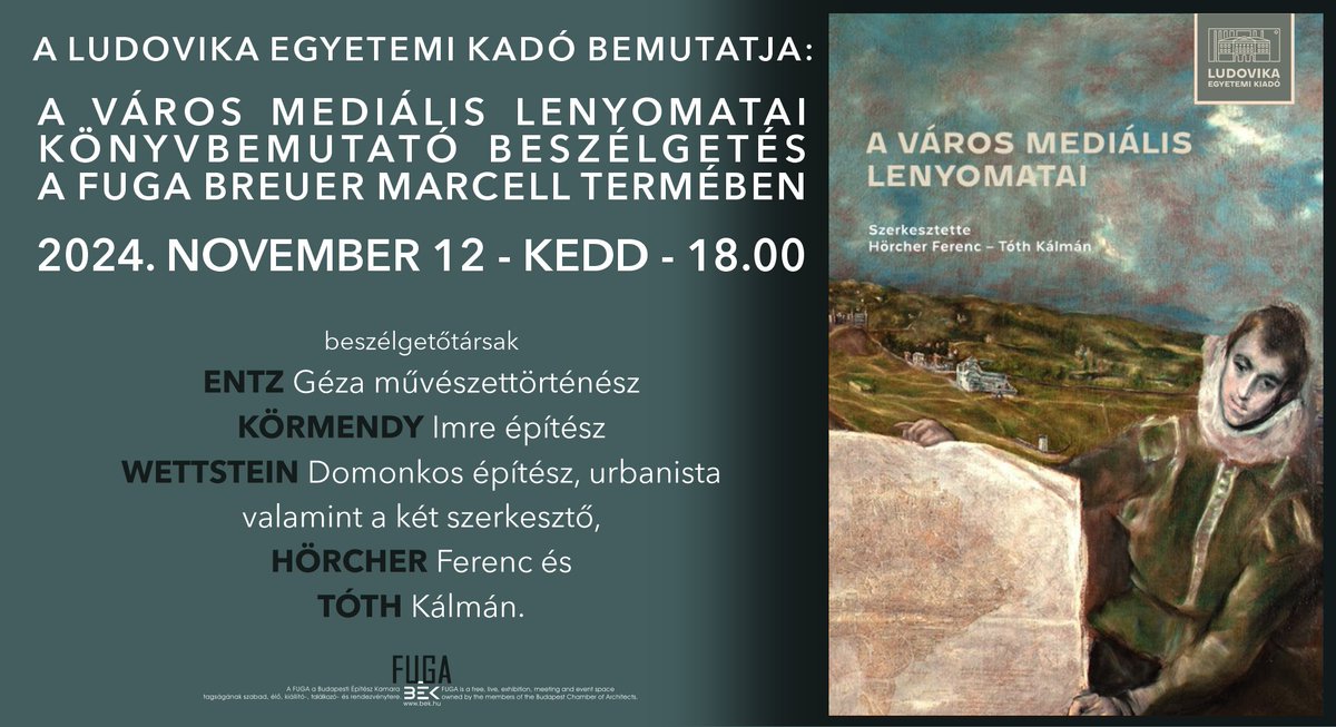 A new volume, "The Medial Imprints of the City" edited by <a href="/HorcherF/">Ferenc Hörcher</a> and Kálmán Tóth will be launched next Tuesday in Budapest. The event will take place in Hungarian.