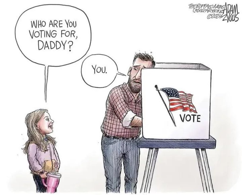 Fellas - do it for the women in your life.

Find your polling place here: IwillVote.com

#VoteHarrisWalz