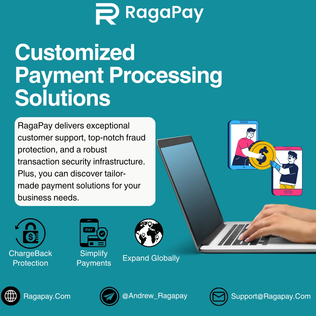 Unlock the power of customized payment processing solutions with RAGAPAY. Tailored to fit your business needs for seamless and secure transactions.

#CustomizedPayments #PaymentProcessing #RAGAPAY #TailoredSolutions #SecurePayments #FintechInnovation #BusinessSolutions #Seamless