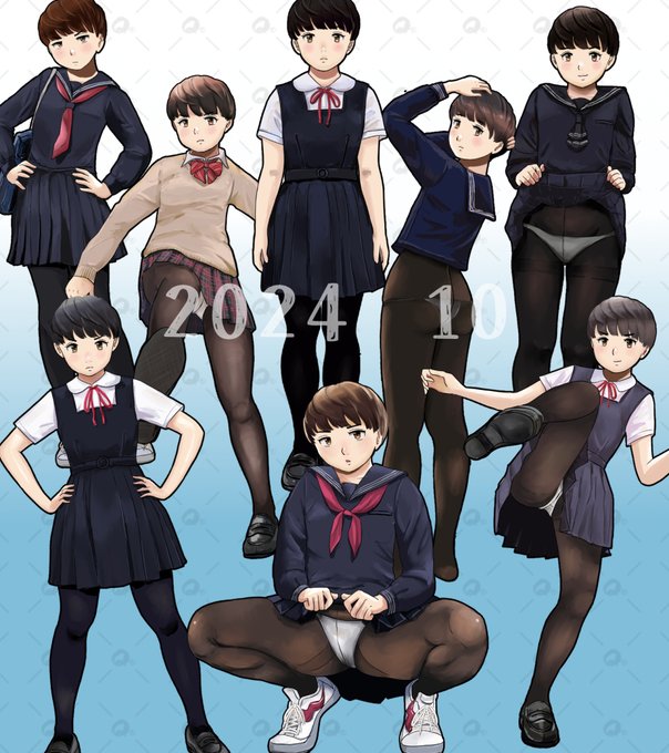 #今月描いたイラストを晒そう 
10月はサチ多めでした
絵柄不安定なのは単に実力不足です😅
これからの季節黒タイツ多めになるんだろうなぁ～～～🖤🖤
よかった11月もこそッと見ていただけると嬉しいです☺️ 