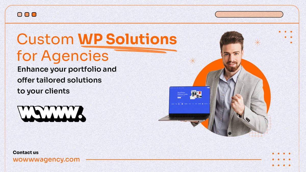 WowwwAgency's tweet image. Agencies, partner with @WowwwAgency for custom WordPress solutions. Enhance your portfolio and offer tailored solutions to your clients. #wordpressdevelopment #wordpressdevelopmentcompany #wordpressdevelopmentservices #wordpressdevelopmentservice #wowwwagency