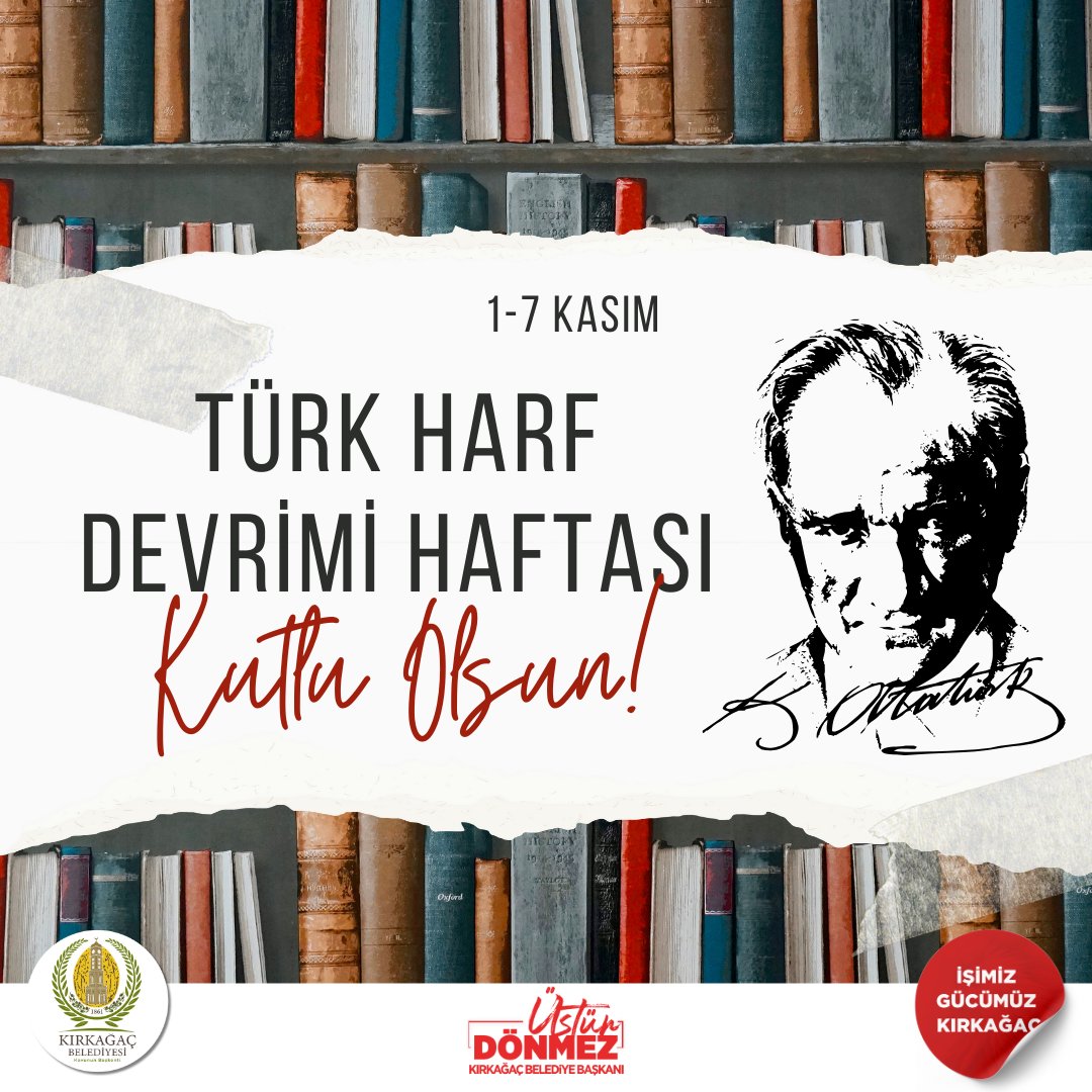 Cumhuriyetimizin aydınlık yolunda dilimizi çağdaş bir yapıya kavuşturan Harf Devrimi’nin yıl dönümünde, Ulu Önder Mustafa Kemal Atatürk ve devrim arkadaşlarını saygıyla anıyoruz. Türkçemize ve geçmişimize olan sevgi ve bağlılıkla, dilimizin kıymetini daima bilelim. 🖋🌟