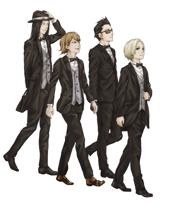 「TVアニメ10周年&東京喰種EX.」 記念イラスト 16:「半井恵仁」「環水郎」 「御影三幸」「阿原半兵衛」 #東京喰種 #TokyoGhoul #fanart