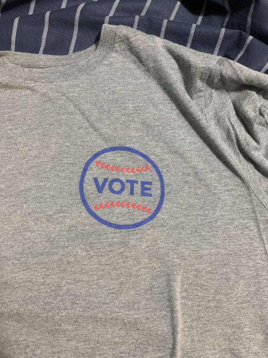 SarahRissler's tweet photo. It’s Election Day!  Time to bust out my @jerryblevins shirt to remind everyone to get out and vote! https://t.co/ufrGc2Kfmk