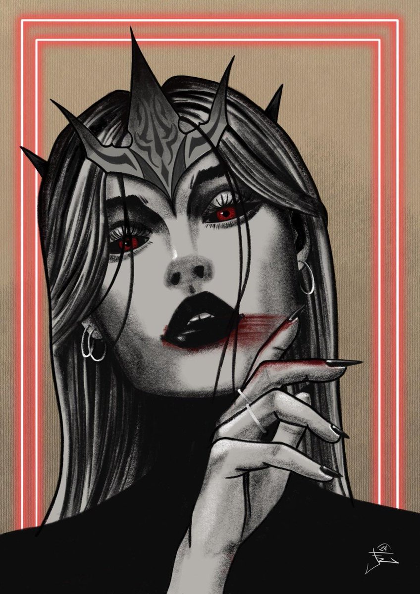🦇🩸Reina de Sangre🩸🦇

Os dejo mi último garabato.✏️

Si os gusta os agradezco muchísimo, la difusión, los mg y los comentarios.
A ver si jodemos al algoritmo de Eloncito.