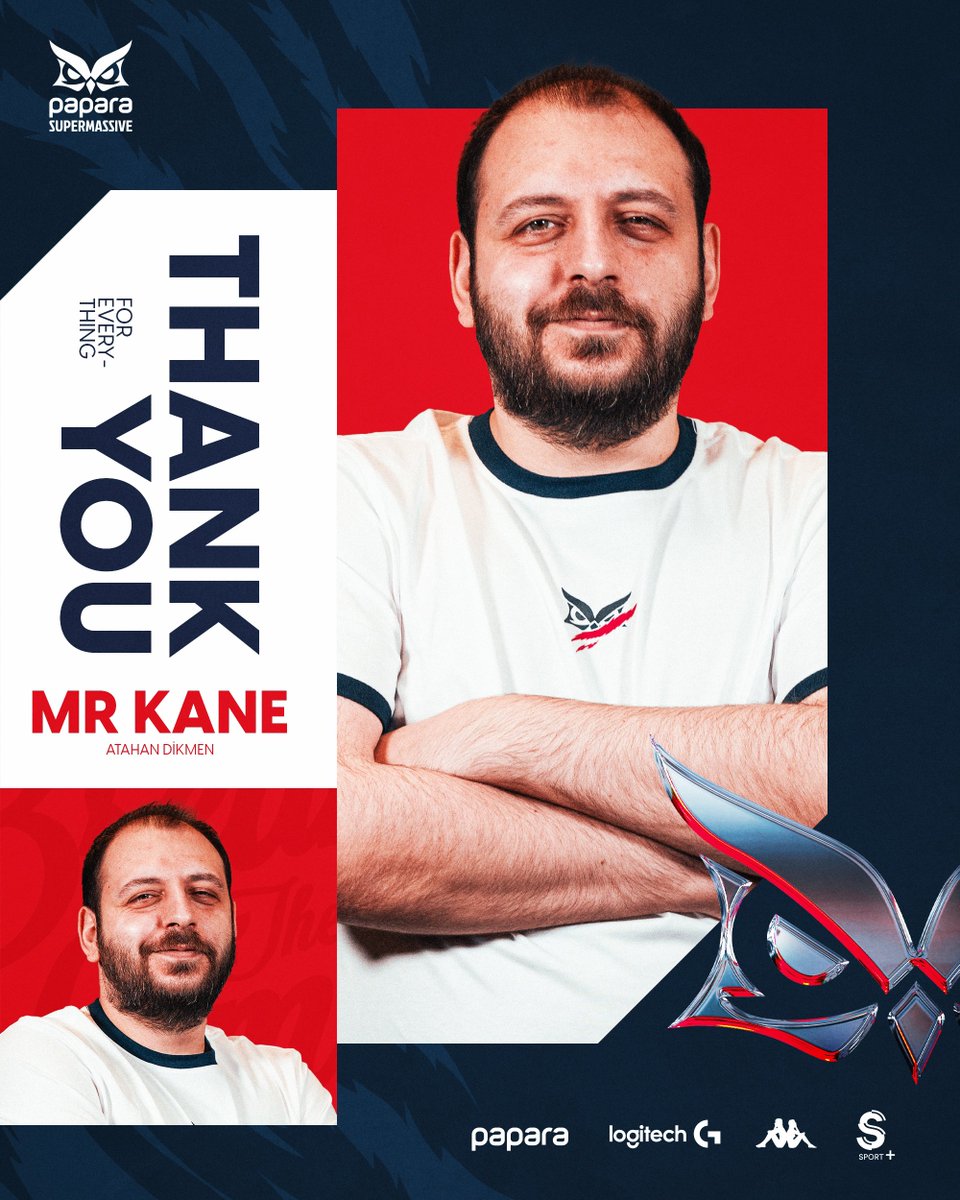 supmassgg's tweet image. Papara SuperMassive VALORANT ve PUBG Mobile takımlarımızın başarılarında büyük emeği olan FPS &amp;amp; Mobile menajerimiz Atahan "Mr Kane" Dikmen'e bugün veda ediyoruz.

Kendisine takımımıza kattıkları için teşekkür eder, gelecek kariyerinde başarılar dileriz.