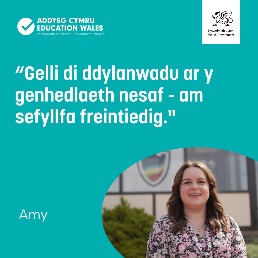 Dechreuodd Amy Grimward o <a href="/ysgolaberconwy/">YsgolAberconwy</a>  ei gyrfa fel cynorthwyydd addysgu.

Nawr, mae hi'n ysbrydoli cenhedlaeth o ddysgwyr wrth addysgu mewn ysgol uwchradd.

Ydi hi wedi dy ysbrydoli?

Cer i: addysgwyr.cymru/gwnewch-y-newid

#AddysguCymru

<a href="/Athrofa/">Yr Athrofa: Centre for Education</a>
<a href="/ITEcardiffmet/">ITE Cardiff Met</a>
<a href="/TARPrifAbertawe/">TAR Prifysgol Abertawe</a>