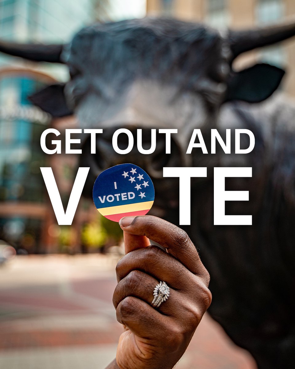 DurhamNC's tweet image. Your vote matters 🗳️🐂
• Bring your photo ID
• Today, Nov. 5, you must vote at your assigned location which you can look up on @dcovotes' website