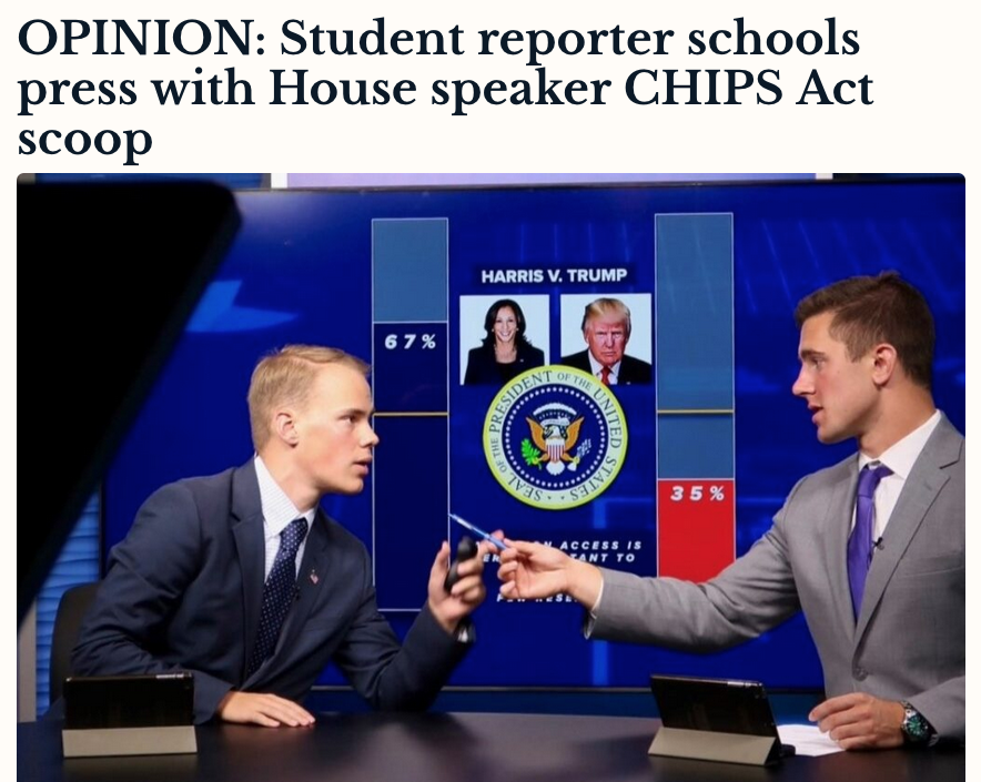 NewsJennifer's tweet image. 2/  It turns out that important stories are waiting to be told, if only reporters will ask the questions. I talked to student reporter @lukeradel about that for @HeartlandSignal.  I hope you'll give it a read ⤵️
heartlandsignal.com/2024/11/04/opi…