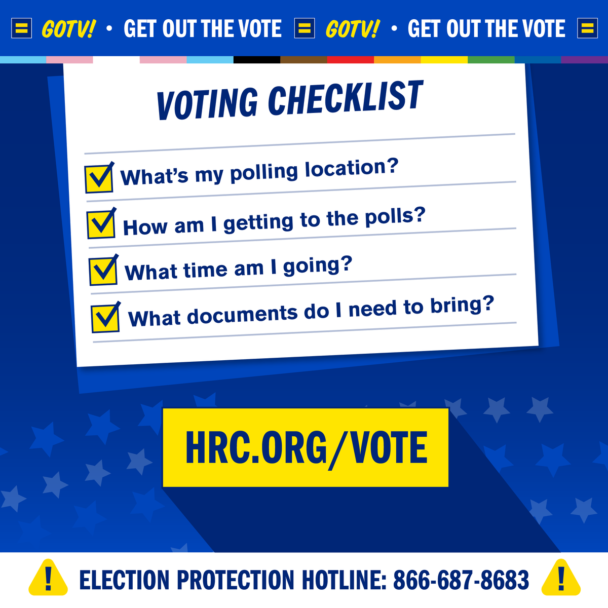 HRC's tweet photo. GOOD MORNING, AMERICA! IT’S ELECTION DAY!

As you get ready to head to the polls, make sure you have everything you need to cast your ballot! ➡️ https://t.co/JHpdNpaaIg https://t.co/1TotBXH4Ti
