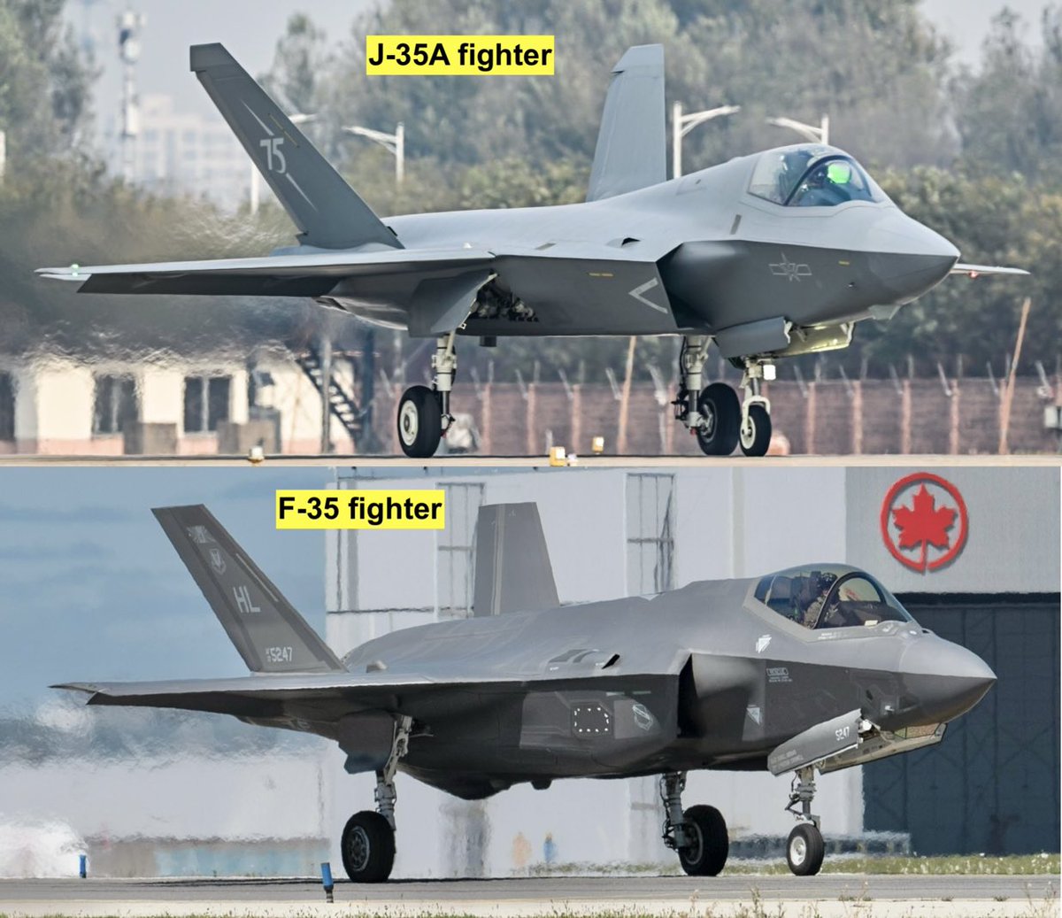 Jkylebass's tweet photo. China hacked a British defense company and stole the plans for our F35. They even call the Chinese copy the ‘J-35’ to celebrate the stolen intellectual property. The saving grace is that the Chinese Communist Party’s quality of production leaves much to be desired. #China #Steal https://t.co/aWkShtpj0g