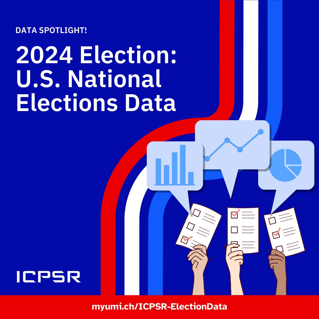 Are you interested in Presidential or other U.S. Elections? ICPSR has the data you need! Visit our ICPSR Election Data Spotlight at myumi.ch/ICPSR-Election… for more info! 📊