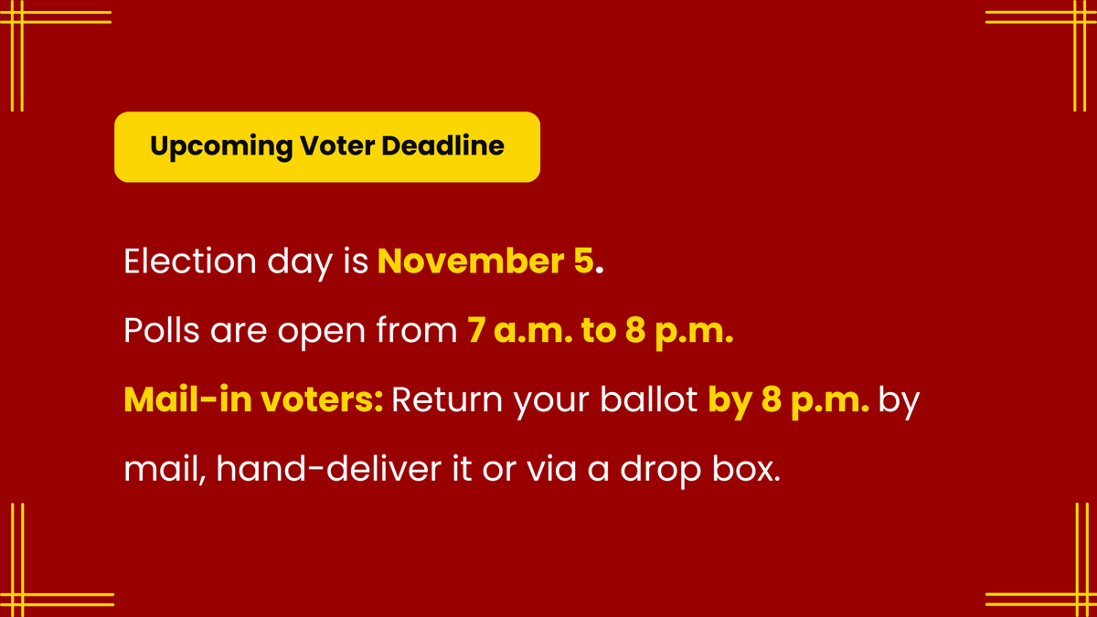 Hey #Maryland,
Today is #electionday! Polls are open from 7 a.m. until 8 p.m. Mail-in voters, return your ballot by 8 p.m today by mail, hand-deliver it or via a drop box.
🗳️ Follow @cnsmd for more important election coverage. #MDVote
