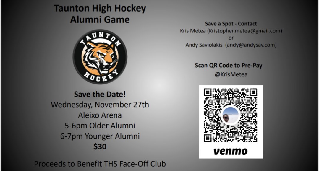 CoachMetea's tweet image. The Alumni Game is less than a month away! 

It is split into two games. Please note the time change to accommodate players that work!

All proceeds go to the FOC!

Reserve a spot today by contacting Kris Metea or Andy Saviolakis.

You can prepay or pay the day of the game.