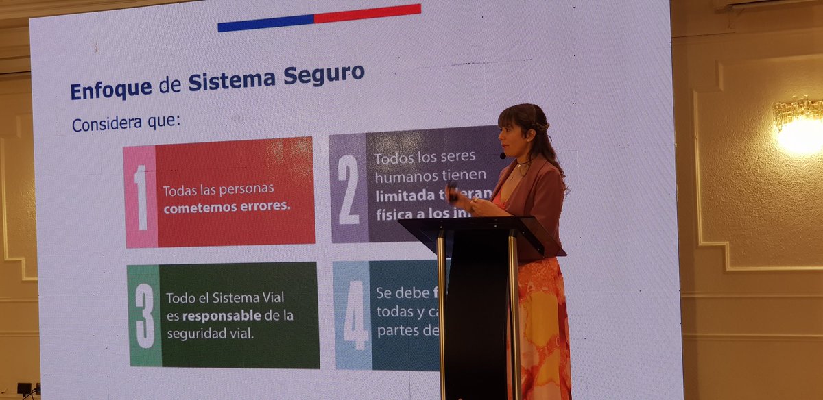 conaset's tweet image. #AgendaMTT | Nuestra sec. Ejecutiva, Luz Renata Infante, presenta a las y los participantes nuestra Estrategia Nacional de Seguridad de Tránsito, importante hoja de ruta para evitar que más personas mueran o resulten gravemente lesionadas en las vías del país. #MovámonosSeguros