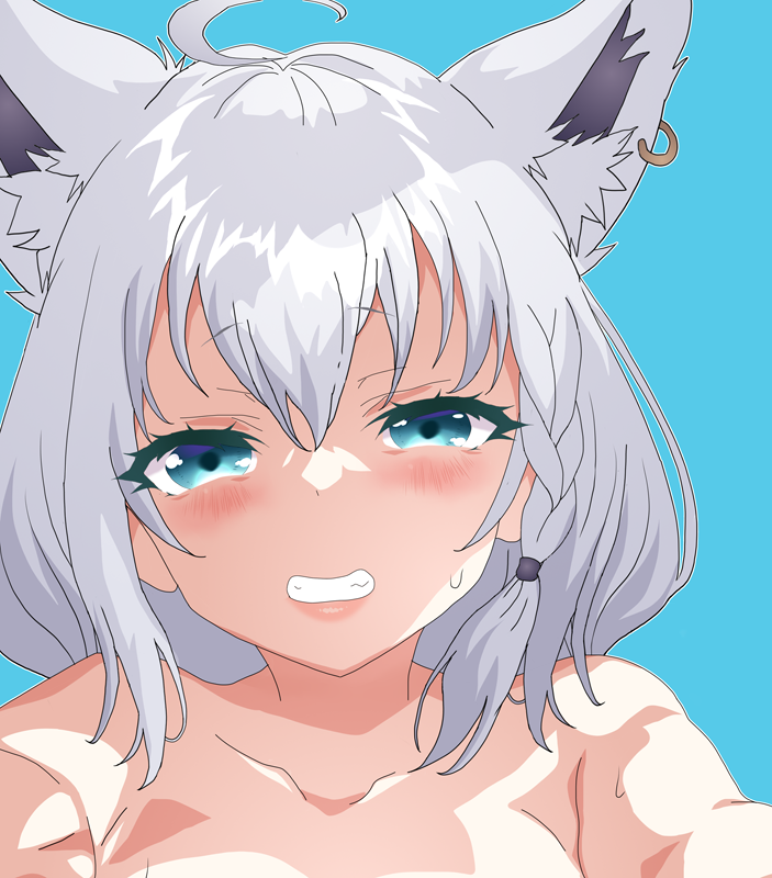 白上フブキ 「フェチ込め・・・!!Σφ三φ(:3」∠)_ 」|のーむ＠FANBOXも更新中のイラスト