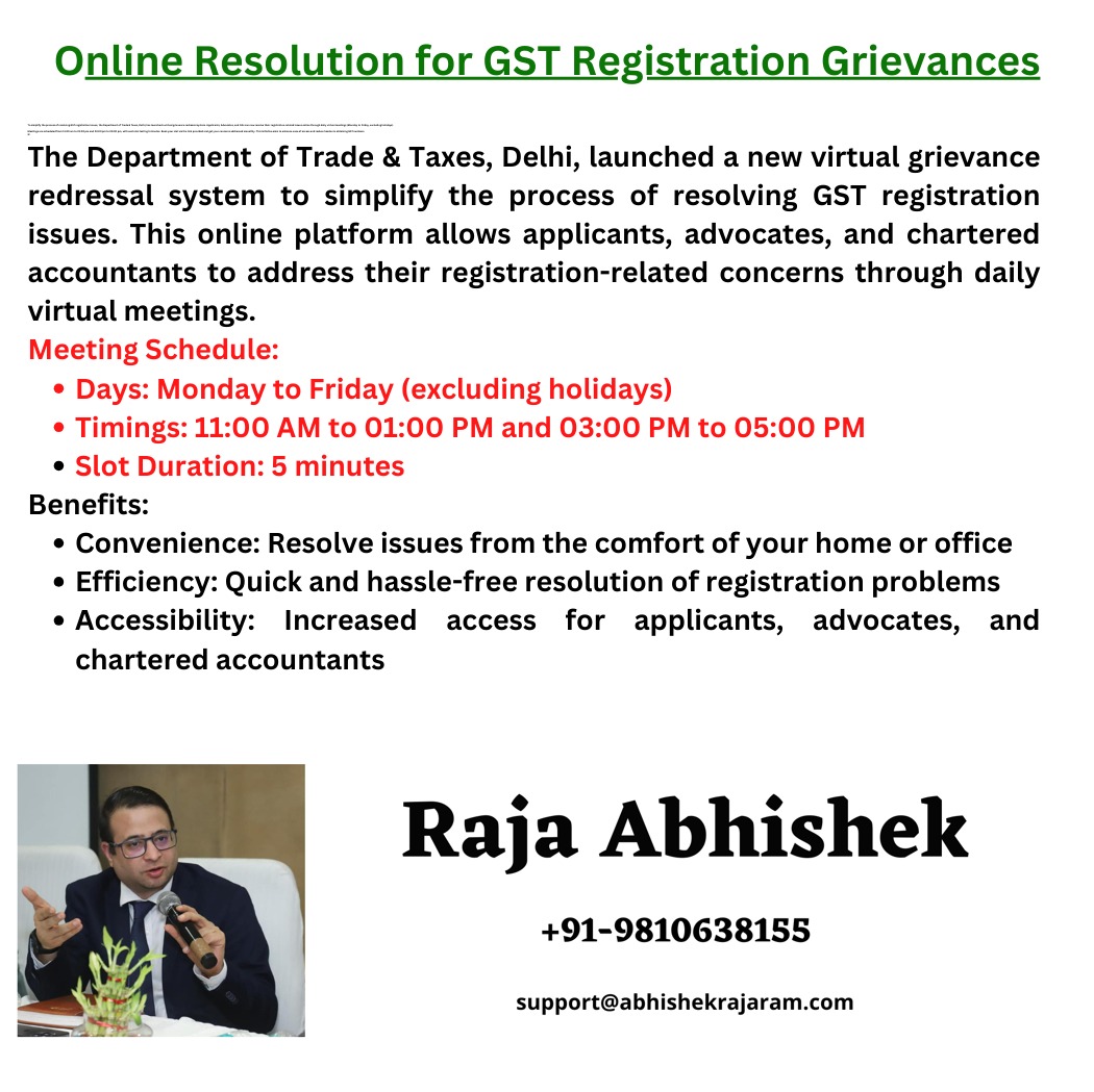 abhishekrajaram's tweet image. Simplify your GST registration issues online with expert guidance! Quick, easy, and convenient.
Hashtags:
#GSTSupport #VirtualHelp #TaxSolutions #QuickFix #TeamGSTPanacea