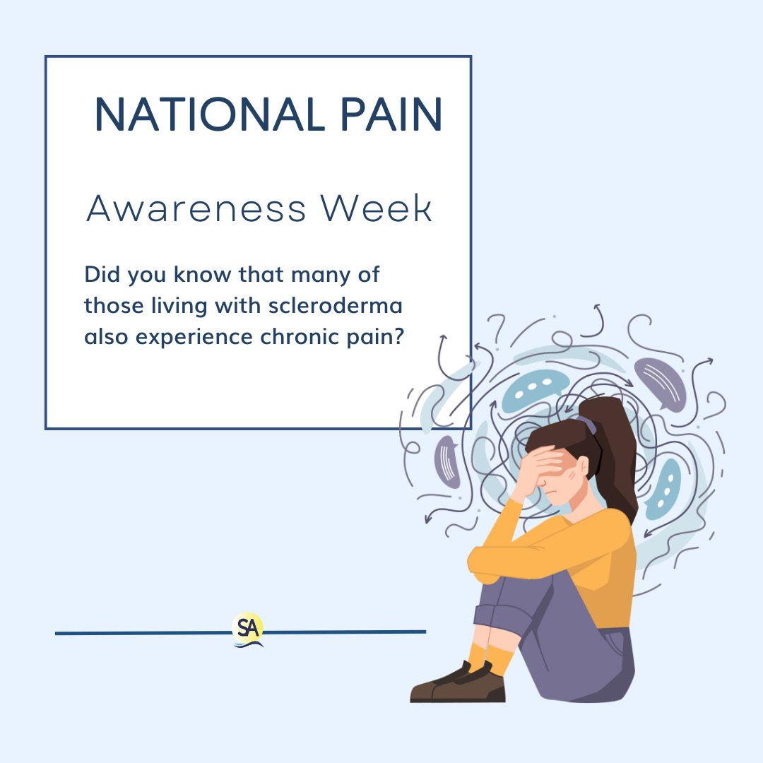 SclerodermaATL's tweet image. Did you know that many of those living with scleroderma also experience chronic pain? 
#NationalPainAwarenessWeek  #SclerodermaAwareness #NPAW2024