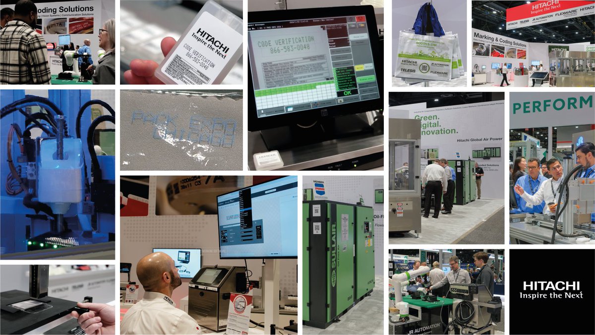 HitachiIndEquip's tweet image. Day 3 of #PackExpo2024, and our demos are going strong! Talk to a Hitachi industry expert about all your Marking & Coding needs—we’re here for your success! Visit us at Booth 👉 S-3760. #DiscoverEngineerBuild #hitachicoding #hitachiknowledge