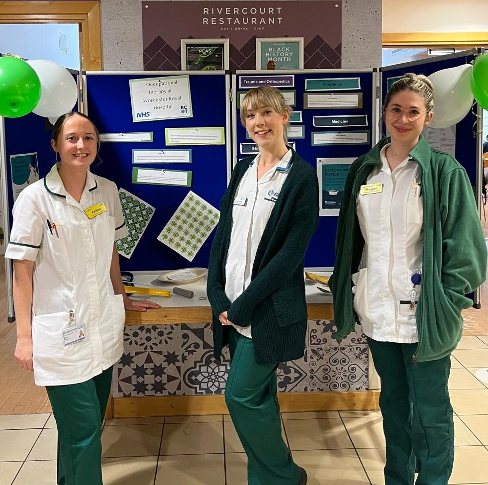 Thanks to Chloe and Megan who manned the Occupational Therapy stand at Worcester today.
We had to move downstairs due to limited space, so if you can't find us in the main foyer Tomorrow / Thursday then check downstairs.