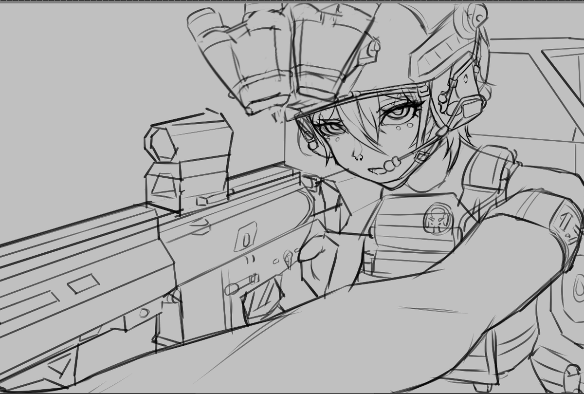 Thought i would redraw this sketch with my Oc in it

#art #anime #illustration #tactical #OC