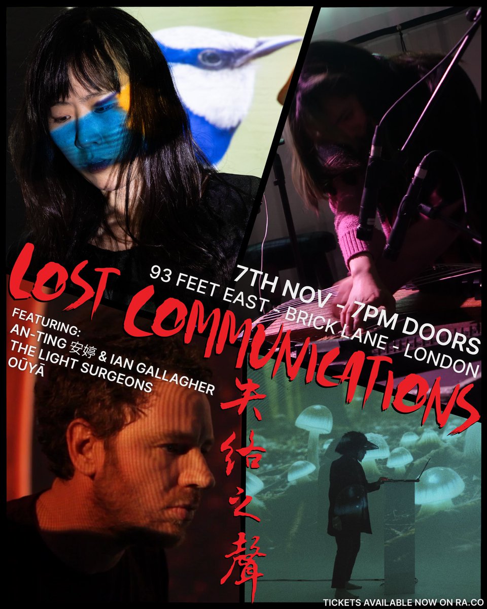 An-Ting 安婷 (@changanting) on Twitter photo This Thursday 7 November! Join us <a href="/93FeetEast/">93FeetEast</a> for an audio-visual night exploring light and darkness in nature
Tickets: ra.co/events/1993481 This Thursday 7 November! Join us <a href="/93FeetEast/">93FeetEast</a> for an audio-visual night exploring light and darkness in nature
Tickets: ra.co/events/1993481