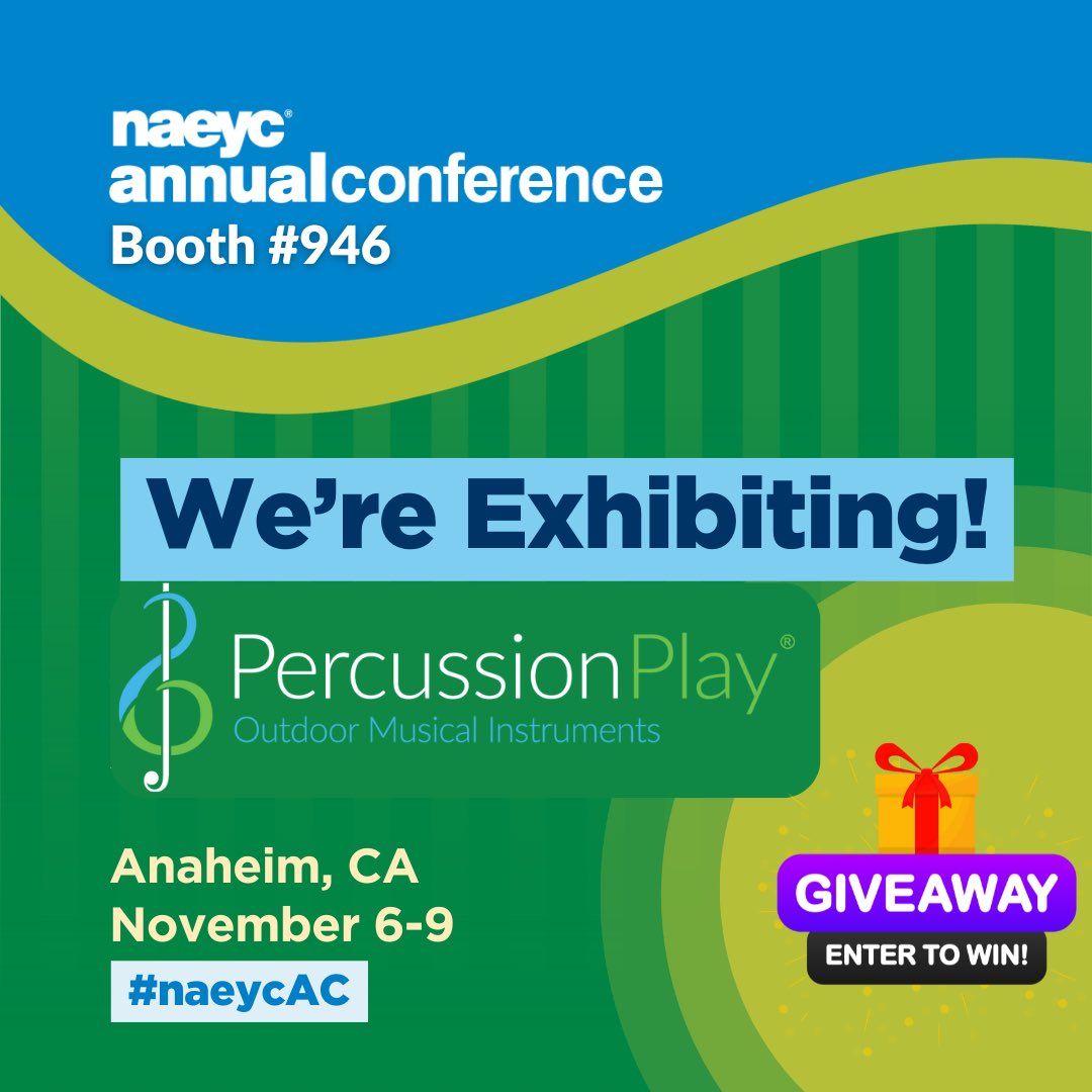 We're getting ready for the #NAEYC Annual Conference in Anaheim, California tomorrow. If you're there, join us on booth number 946 and have a play on our outdoor musical instruments. #earlyyears #naeycAC