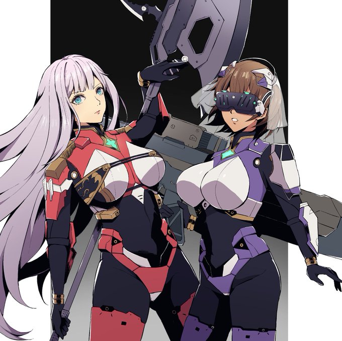 アレクサンドラ&シャリーファ(バイザー装備)
2人揃えた画像も添えていただきました。感謝! 