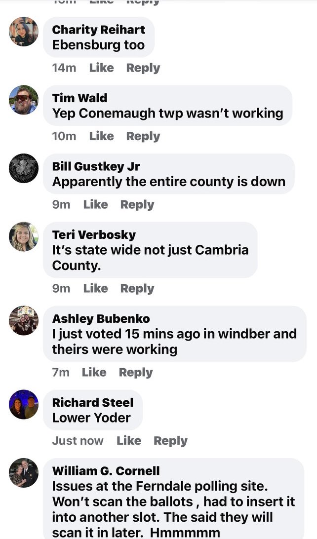 Rightanglenews's tweet image. BREAKING - Polling stations across Pennsylvania are experiencing MASSIVE issues with voting machines. 

Numerous reports indicate that the machines are failing to scan ballots, with poll workers stating that the ballots will be “scanned in later.