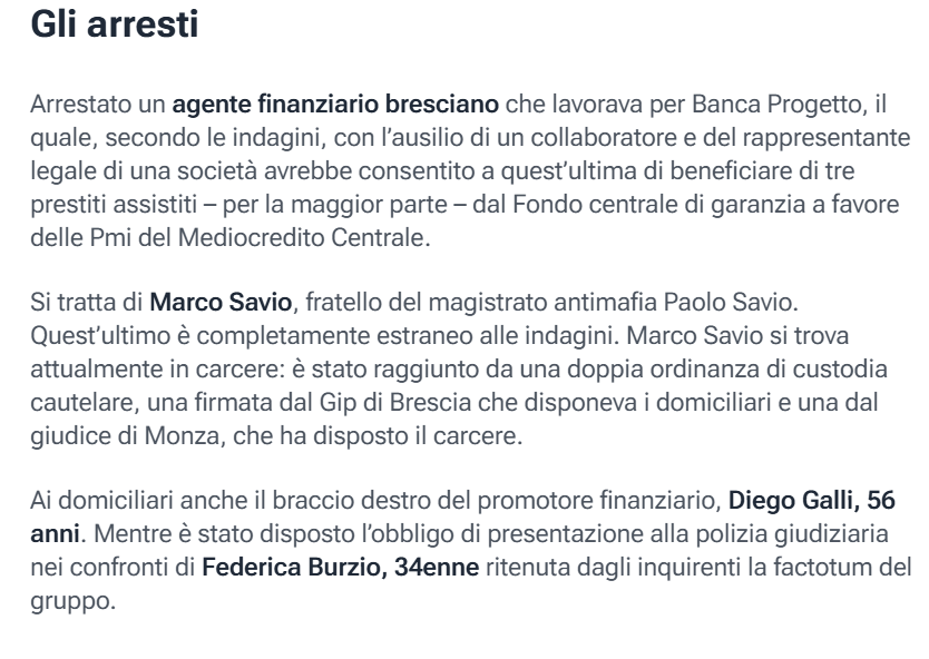 Fabio_Wallys's tweet photo. Arrestato Marco Savio agente finanziario di Banca Progetto (di proprieta' di #Oaktree). Incredibilmente e' il fratello del magistrato antimafia Paolo Savio. "Quest'ultimo e' completamente estraneo alle indagini." Le accuse contestate sono "truffa aggravata". https://t.co/RPLvxlOcAZ