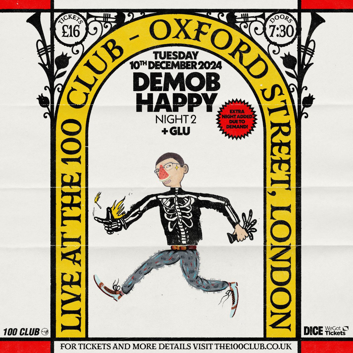 Demob Happy (@demobhappy) on Twitter photo Alright this is shaping up to be an all-timer. Thrilled to say the legend bassman Mikey Shoes of <a href="/qotsa/">QOTSA</a> & <a href="/MiniMansions/">Mini Mansions</a> will be joining us at the iconic <a href="/100clubLondon/">The 100 Club</a> for both of our two nights with his awesome project GLU.
Night 1 sold out quick — move fast for Night 2 tix Alright this is shaping up to be an all-timer. Thrilled to say the legend bassman Mikey Shoes of <a href="/qotsa/">QOTSA</a> & <a href="/MiniMansions/">Mini Mansions</a> will be joining us at the iconic <a href="/100clubLondon/">The 100 Club</a> for both of our two nights with his awesome project GLU.
Night 1 sold out quick — move fast for Night 2 tix