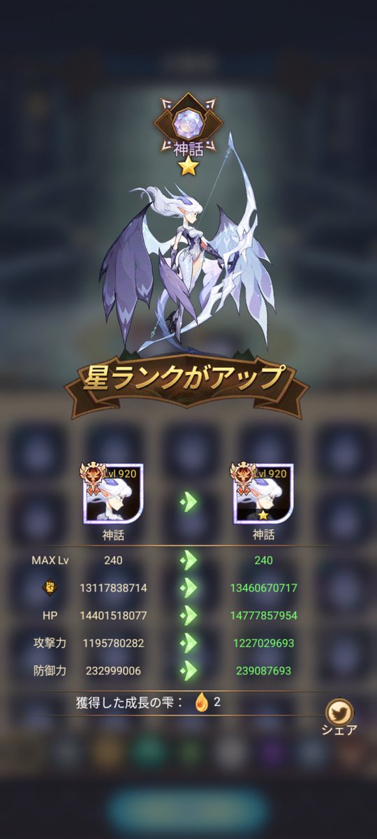 pabo12689616's tweet photo. ついに覚醒グウ���ネスさんに星がついたぞ〜！やったー！ https://t.co/kBdaRx7t62