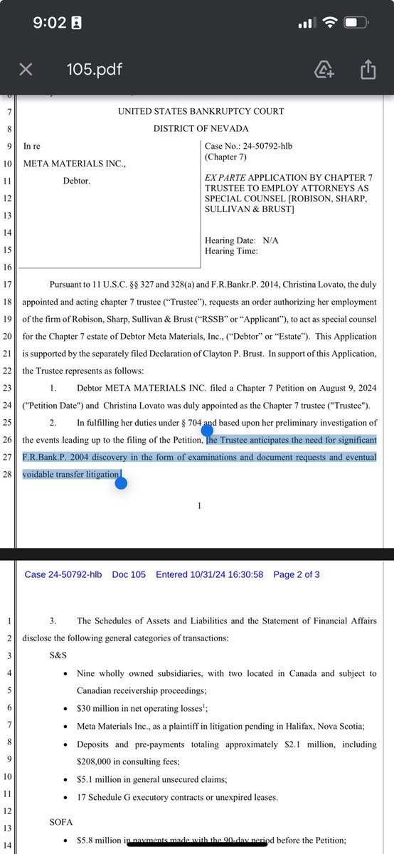 IMPORTANT- Docket filling 105 and 105-1. The targets have been identified and revealed (for the first time since the internal report). Check out these names… I am excited and thankful for Trustee Lovato and RSSB taking these cases on. #justice4all