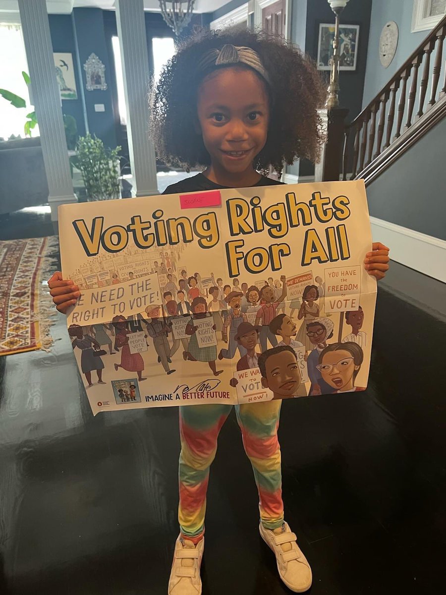 JustUsBooks's tweet image. Imagine a better future.
Thank you Sloane.
And thanks to Don Tate and Wade Hudson, the illustrator and author behind this powerful image and text.
Poster from the book: The Day Madear Voted by @hudsonwade illustrated by @Devas_T