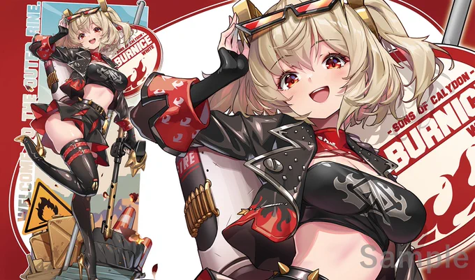 WEB頒布 新作情報「バーニス」のスリーブとプレイマットになります。イラストはHong様()になります! 