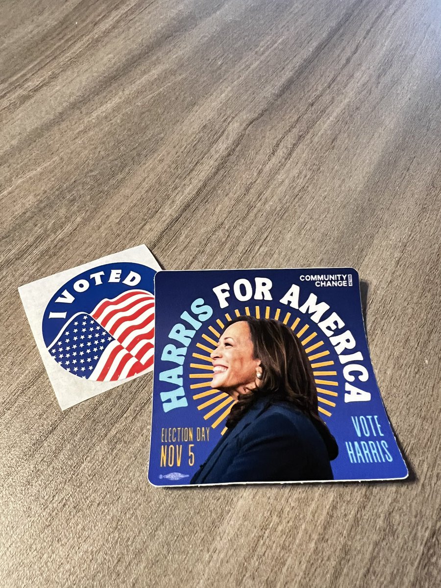A_Jordan07's tweet photo. This Gen Z’er voted for the FIRST time today! Blue down ballot 😊 @malcolmkenyatta @Bob_Casey @wildforcongress @DePasqualePA @KamalaforPA @KamalaHQ https://t.co/ZX0MdYaJ1q