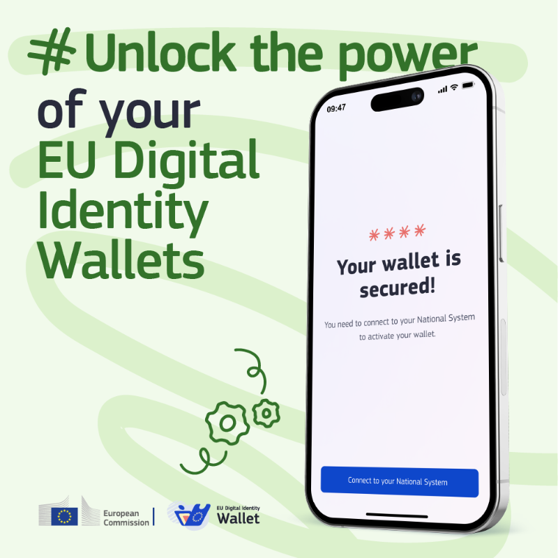 EUdigitalID's tweet photo. Setting up your new EU Digital Identity Wallet will be as easy as it is fast. Check out a new video showing just how it could work in practice. Don't miss out on this first look at the wallets!

👇 Watch now: