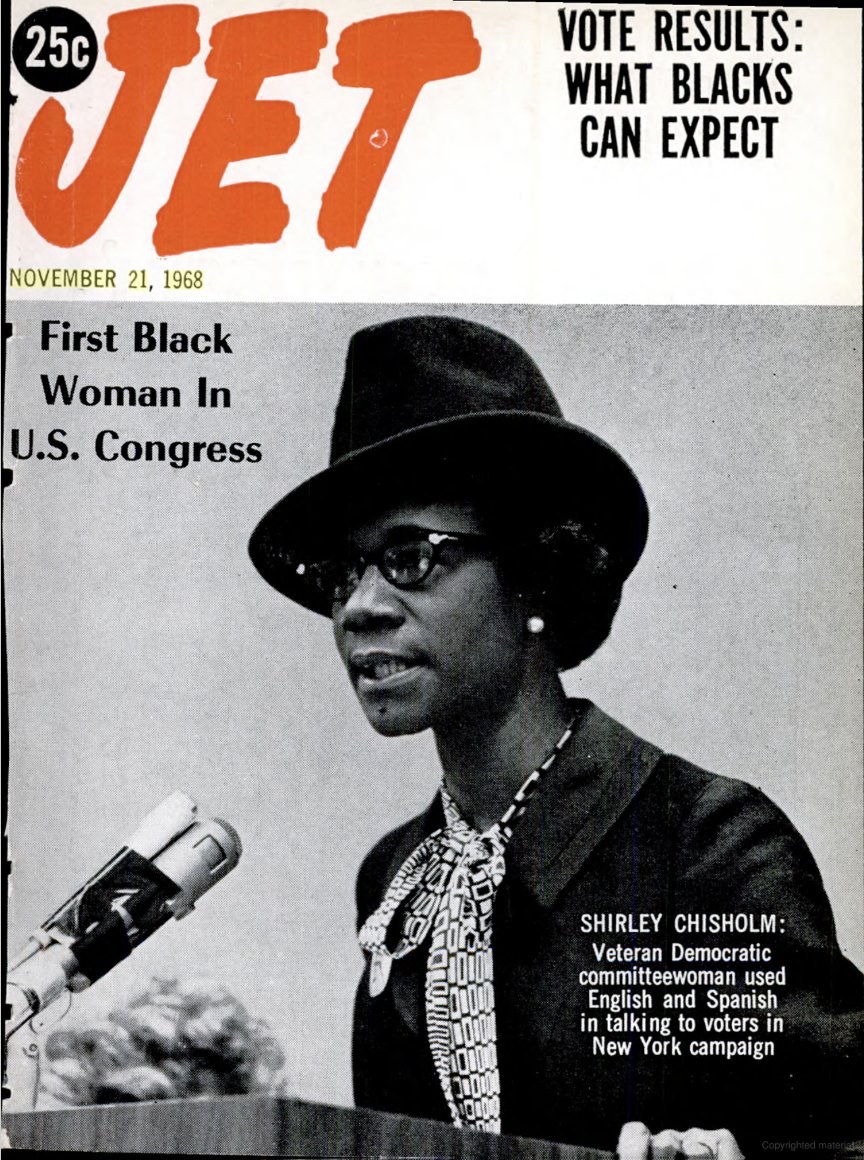 #OTD in 1968, Shirley Chisholm made history as the 1st Black woman elected to the U.S. Congress. Serving as a Congresswoman from 1969 to 1983, she represented NY's 12th District with unwavering dedication and a commitment to representing the voices of those often overlooked.