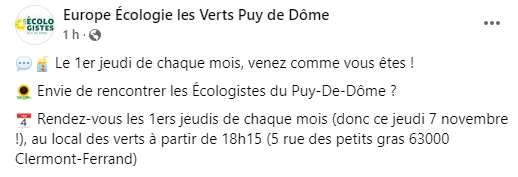 Tous les 1ers jeudis de chaque mois, dans le Puy-De-Dôme