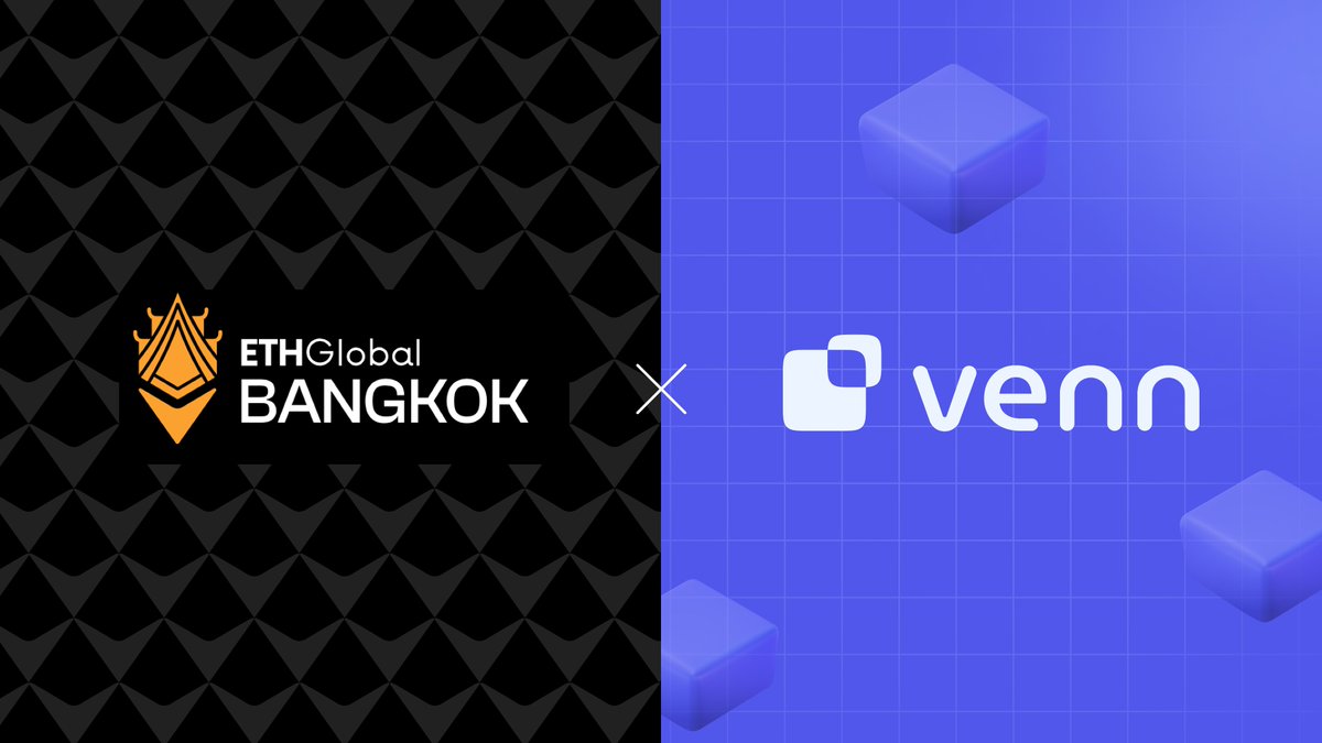 VennBuild's tweet photo. We’re partnering with EthGlobal Bangkok to give away $1,000! 🤝   

All you have to do is integrate Venn Network’s open-source firewall into your DeFi app and deploy it on the Venn Public Testnet in under 30 minutes.     

Are you up for the challenge?
https://t.co/blJ8rIcmNP https://t.co/UmTgFoeosd
