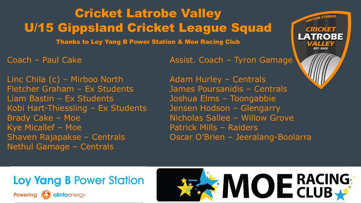 Cricket Latrobe Valley tweet media