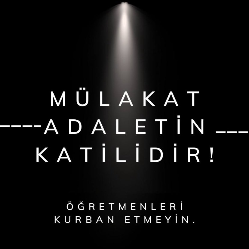📌Mülakata karşı tutulan nöbete herkes destek vermeli

📌20 bin öğretmen ataması sadece 2023 KPSS puanı sıralaması korunarak yapılmalı

<a href="/tcmeb/">Millî Eğitim Bakanlığı</a>
<a href="/Yusuf__Tekin/">Yusuf Tekin</a>
<a href="/tcbestepe/">T.C. Cumhurbaşkanlığı</a>
<a href="/RTErdogan/">Recep Tayyip Erdoğan</a>

#MEBdemülakatnöbeti