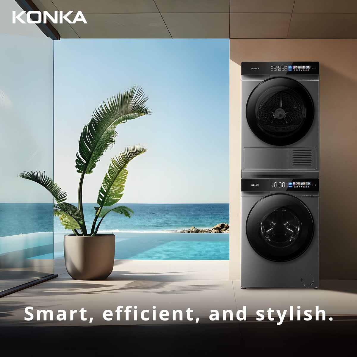 KONKA_Global's tweet image. 💡 Smart, efficient, and stylish.
KONKA’s washing machine is built to save time, energy, and effort, all while looking effortlessly sleek. Laundry just got an upgrade! #KonkaSmartLiving #EfficientHome #LaundryUpgrade #KONKA