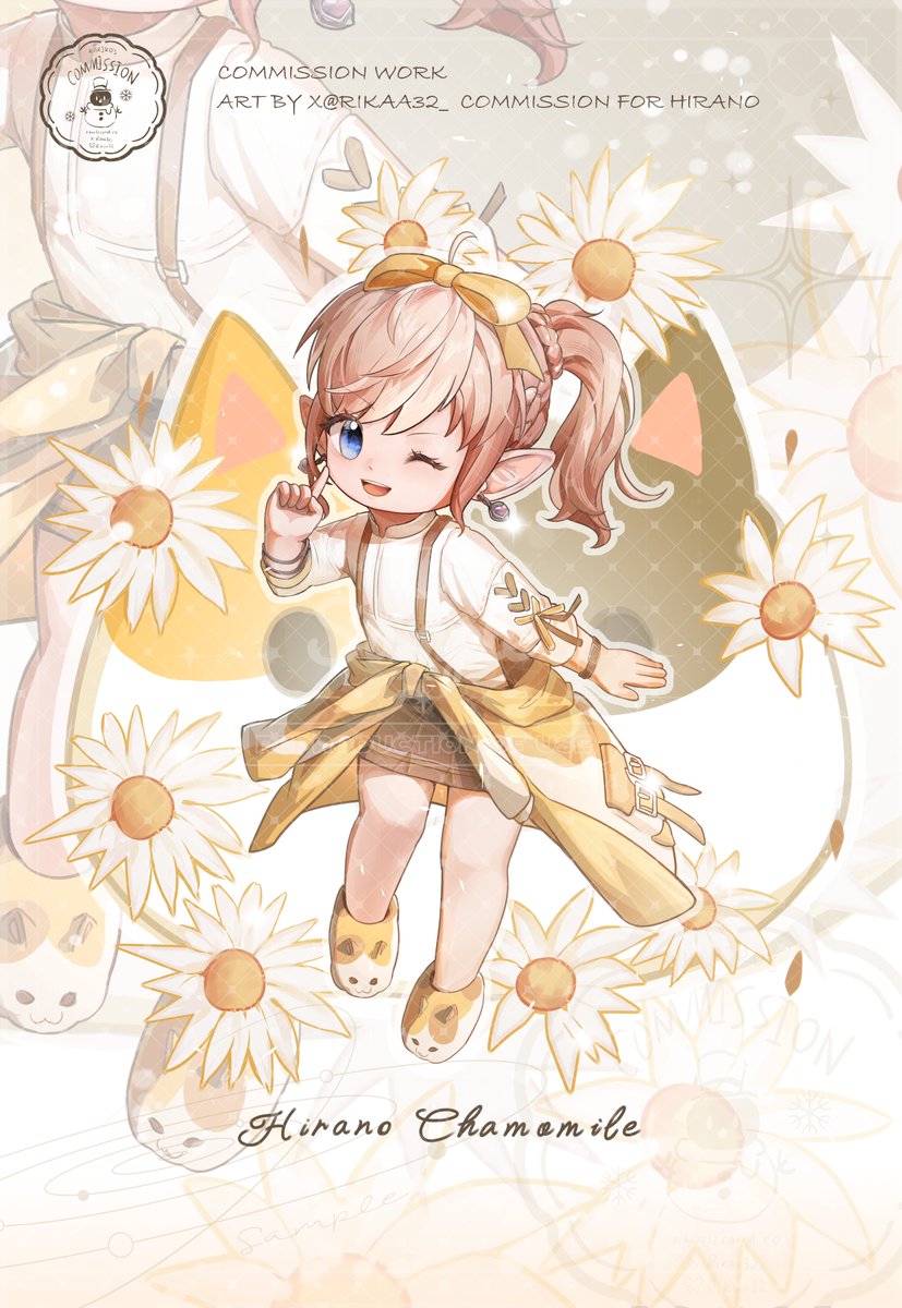 Rikaa32_'s tweet photo. 🌼Smile!🐈
#FFXIV #FFXIVART #lalafell #ララフェル https://t.co/FxrOFRdB0u