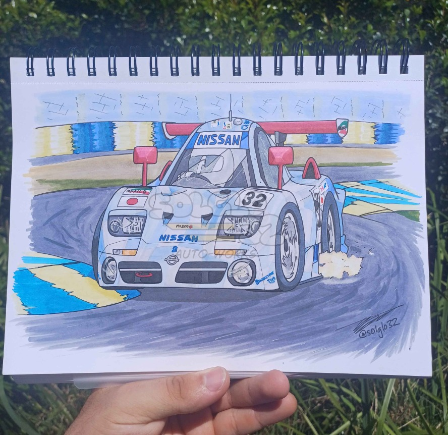 Was overdue to try and do a fully colored piece with a background as well!

The #23 Nissan R390 GT1.

Want a piece like this?
Commissions are open! Send a message and we can have a chat about it !
#ohuhumarkers #artwork #lemans #cars #Motorsport #drawing