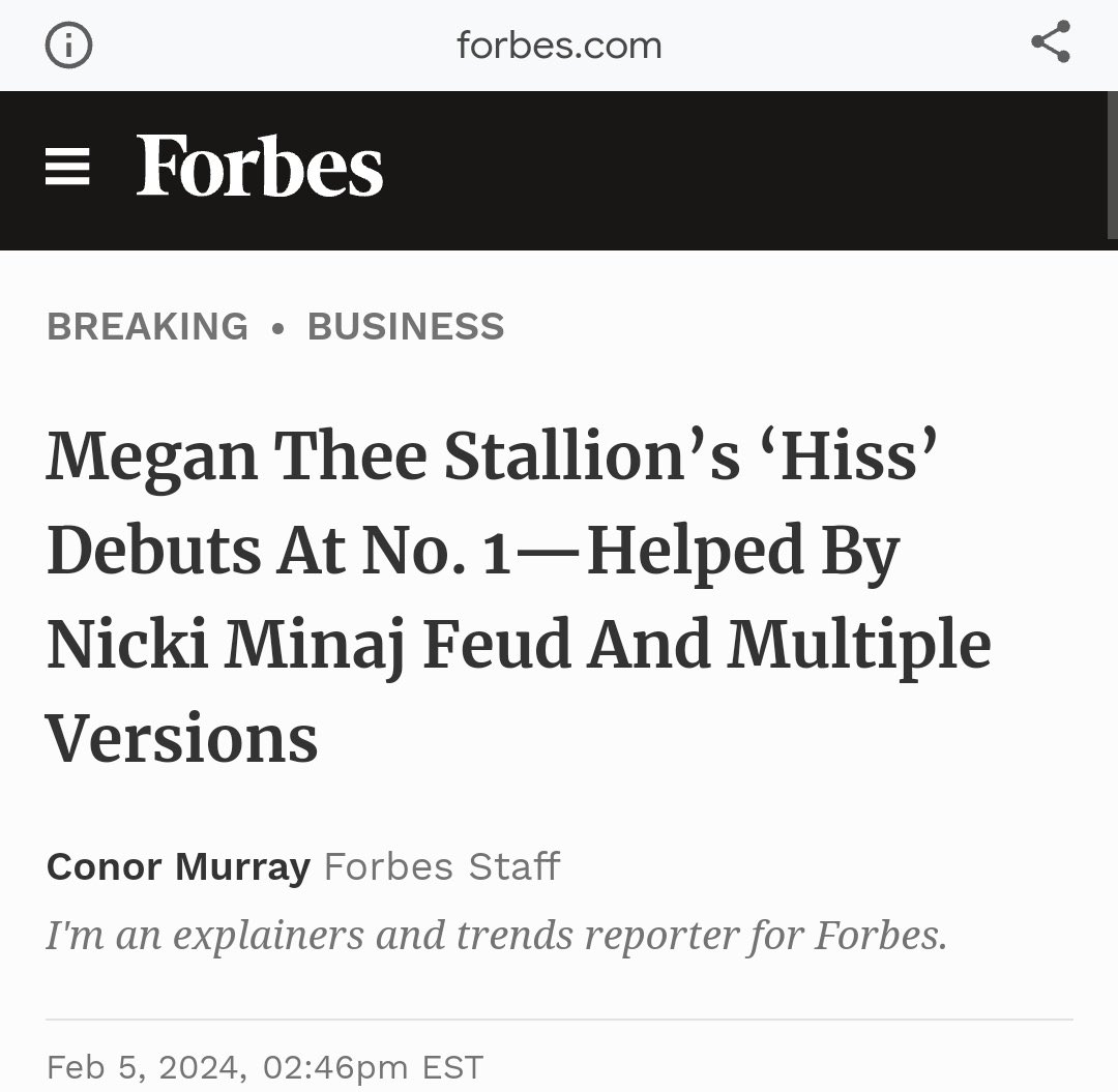 Remember when Forbes spilled the female rap tea!! Since then she dropped TWO album and they both FLOPPED! denying Nicki impact is insane!