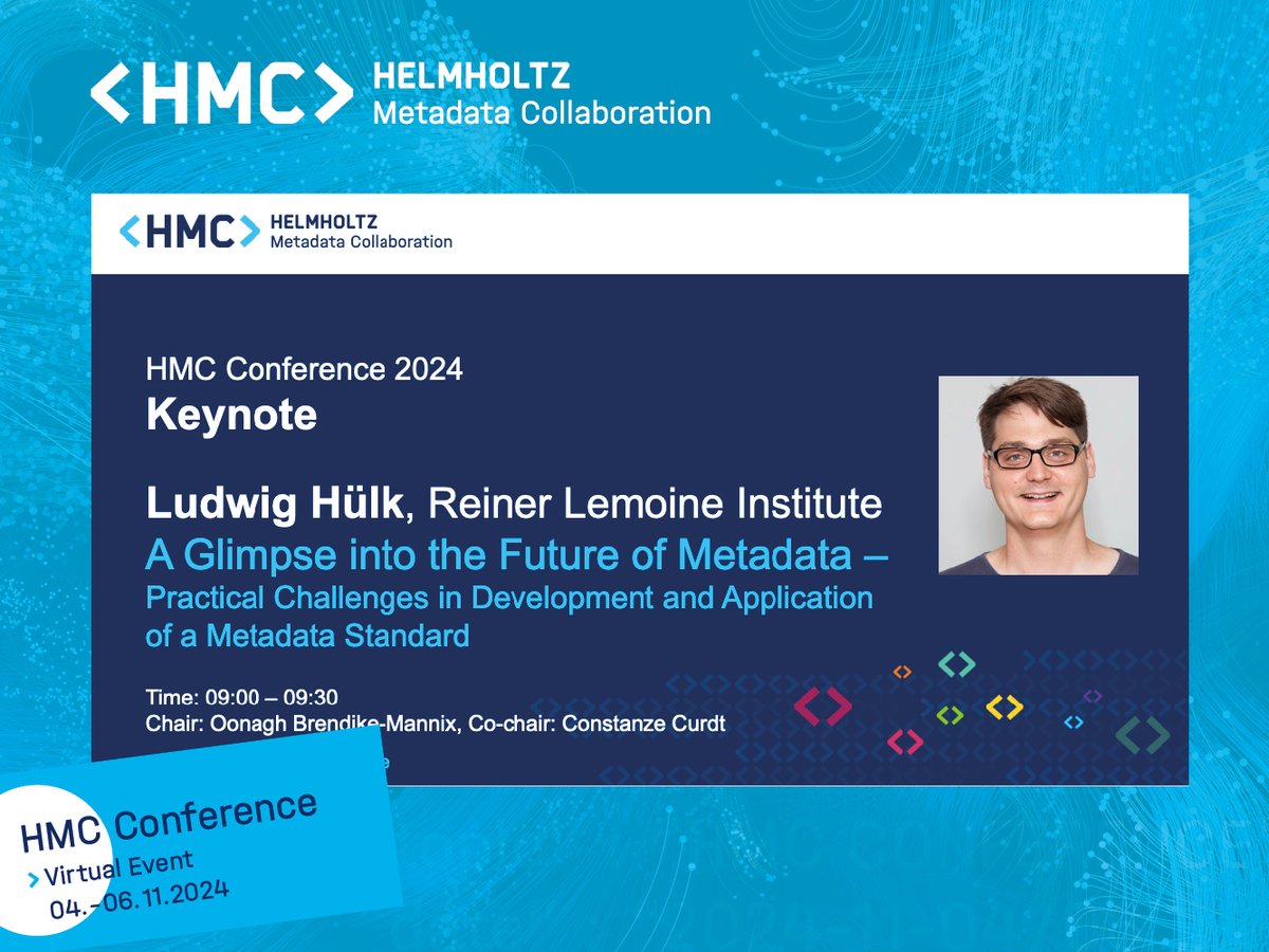 Welcome to the 2nd day of #HMC_CON2024. To kick off the day, we had the honor of welcoming Ludwig Hülk as our Wake Up Keynote, who gave exciting insights into the development and application of metadata standards under the motto “A Glimpse into the Future of Metadata”.