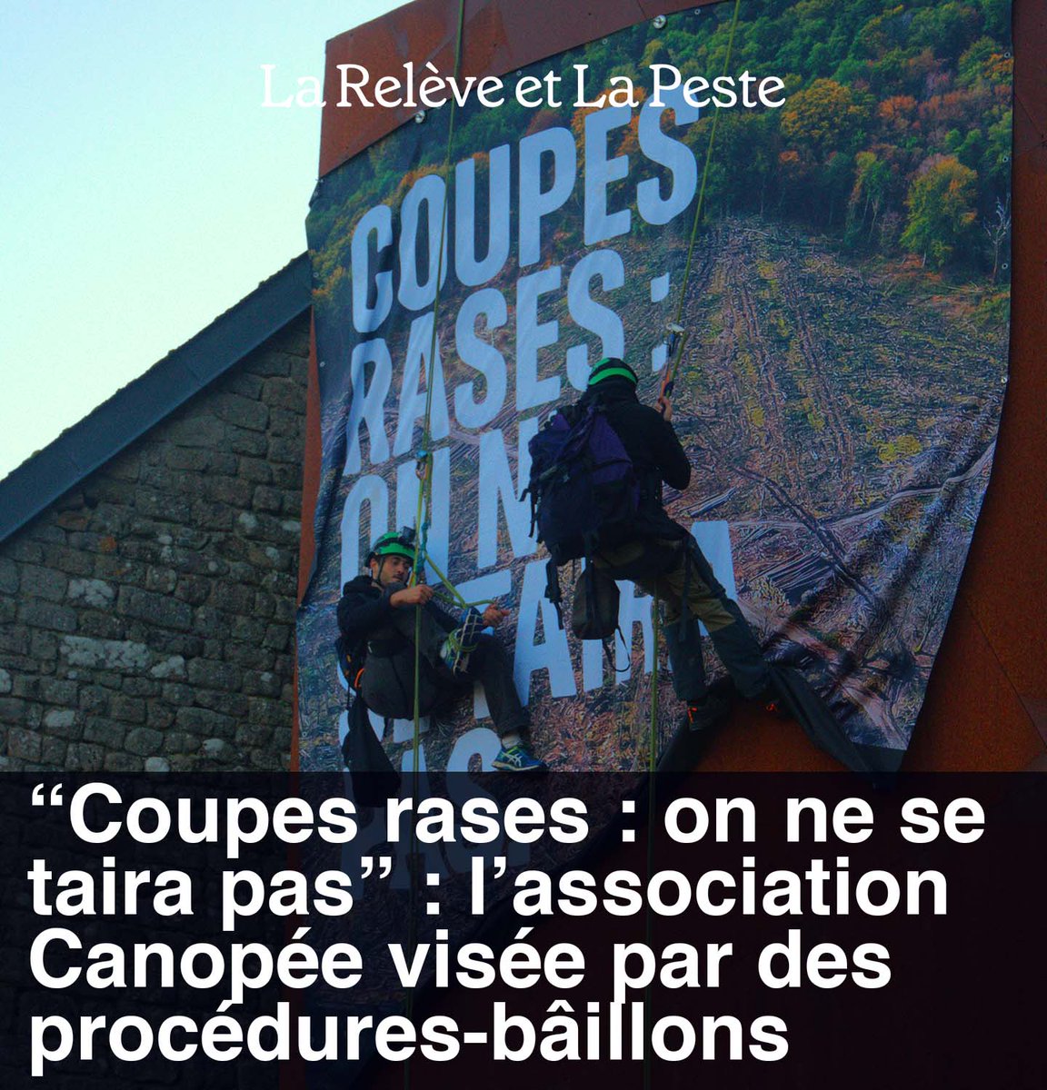 Référence pour la défense des forêts, <a href="/Canopee_asso/">Canopée Forêts Vivantes</a>  subit des attaques en justice de la filière bois et dénonce des procédures visant à « faire taire »  l’association ⤵️ lareleveetlapeste.fr/coupes-rases-o…